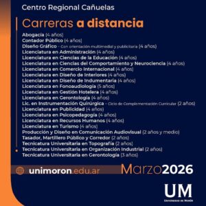 Universidad de Morón – Oferta 2026